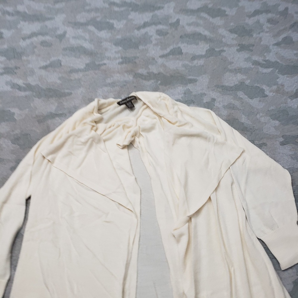 Tommy Bahama Cardigan Womens Medium Beige Open Front Long Sleeve - Picture 3 of 9